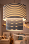 Star-striped children's room chandelier - handmade product