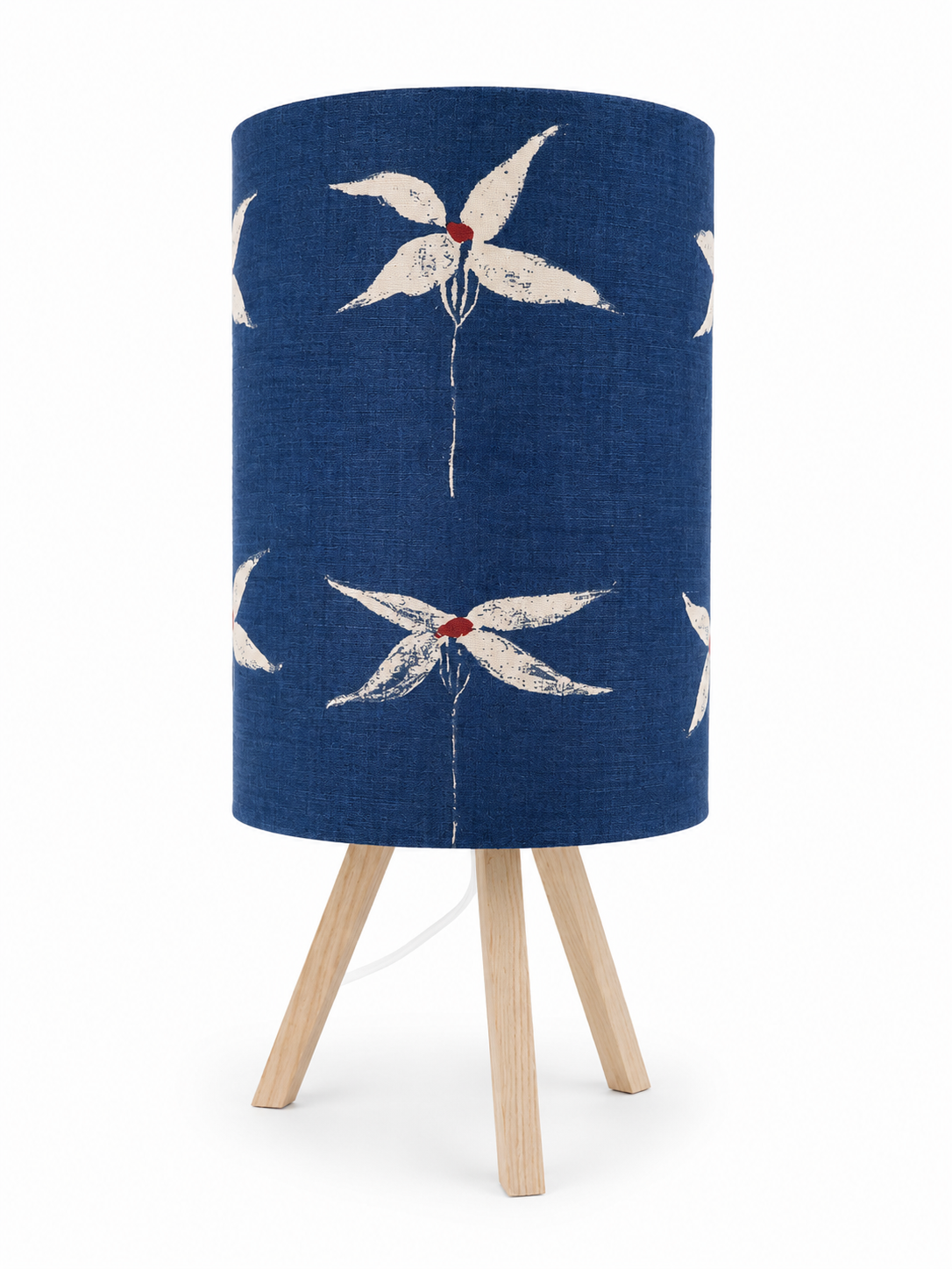 Cylinder table lamp with Trevellas Fabric by Designers Guild Osborne & Little