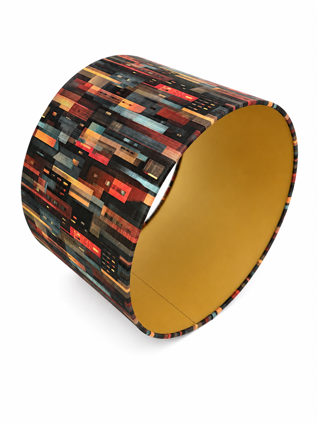 Autumn city – Handcrafted Drum Lampshade