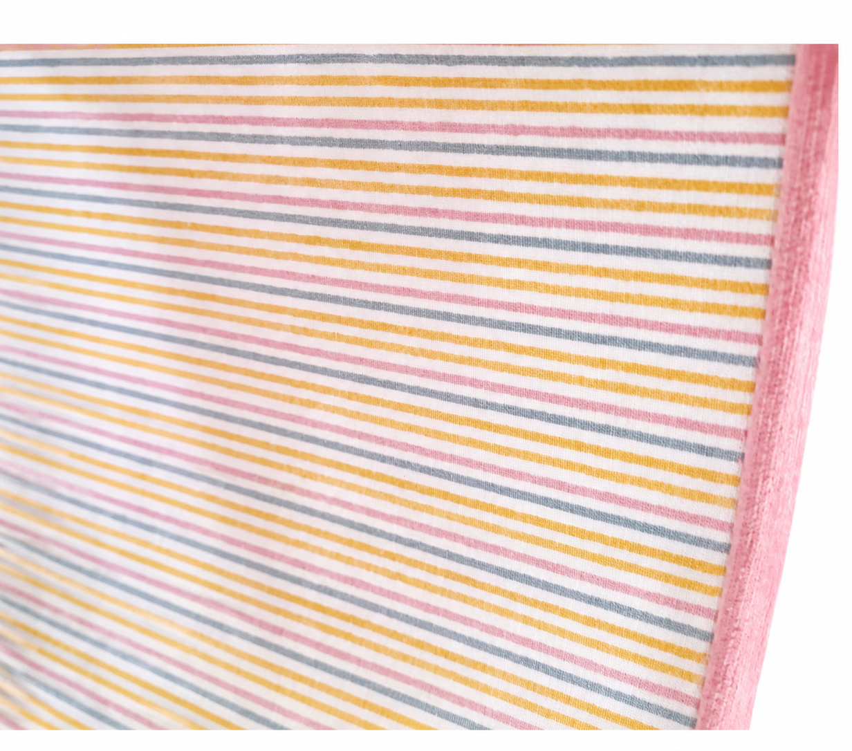 Blush Velvet Collection - "Stripes" double-sided handmade drum lampshade