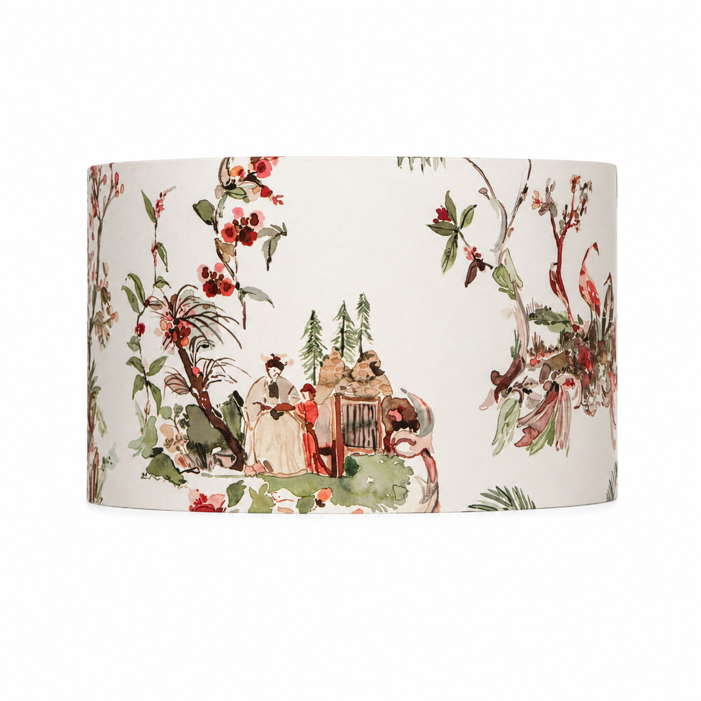 Asian scenery lampshade