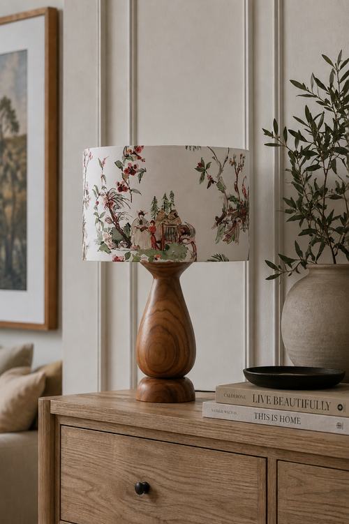 Asian scenery lampshade 1