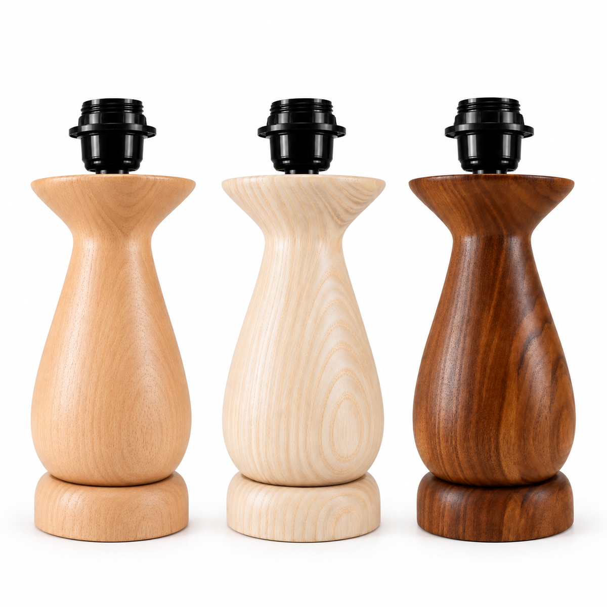 "Donna" Handcrafted Wooden Lamp Base