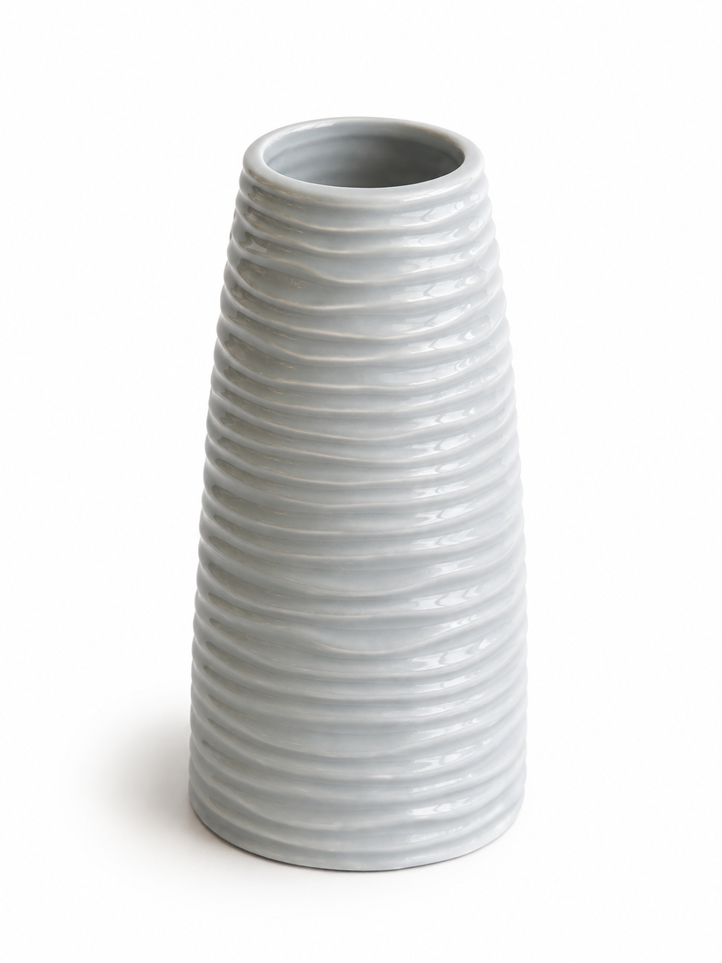 Gray ceramic vase