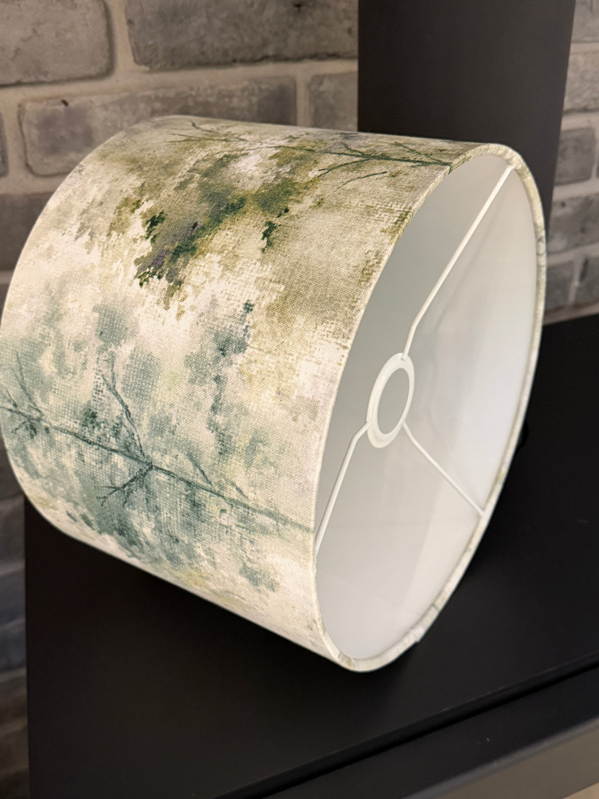 Mystic forest - handmade drum lampshade