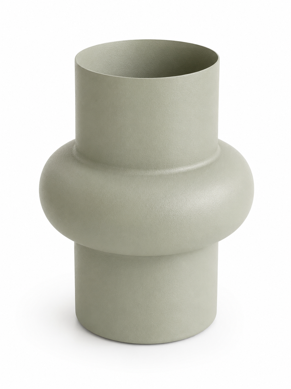 Olive metal vase