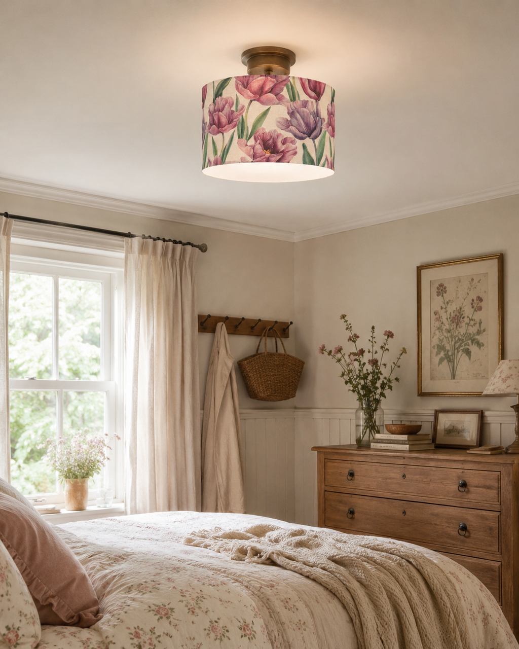 Parrot tulips shade ceiling light