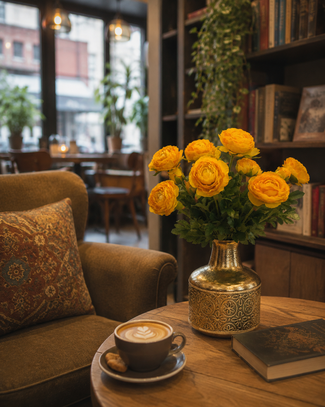 Ranunculus in café