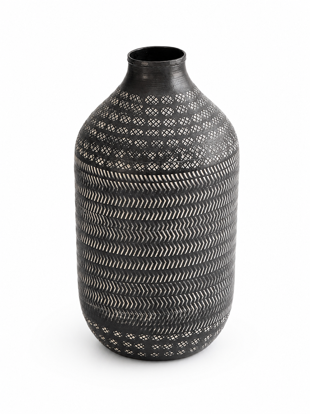 Rustic metal vase - smaller