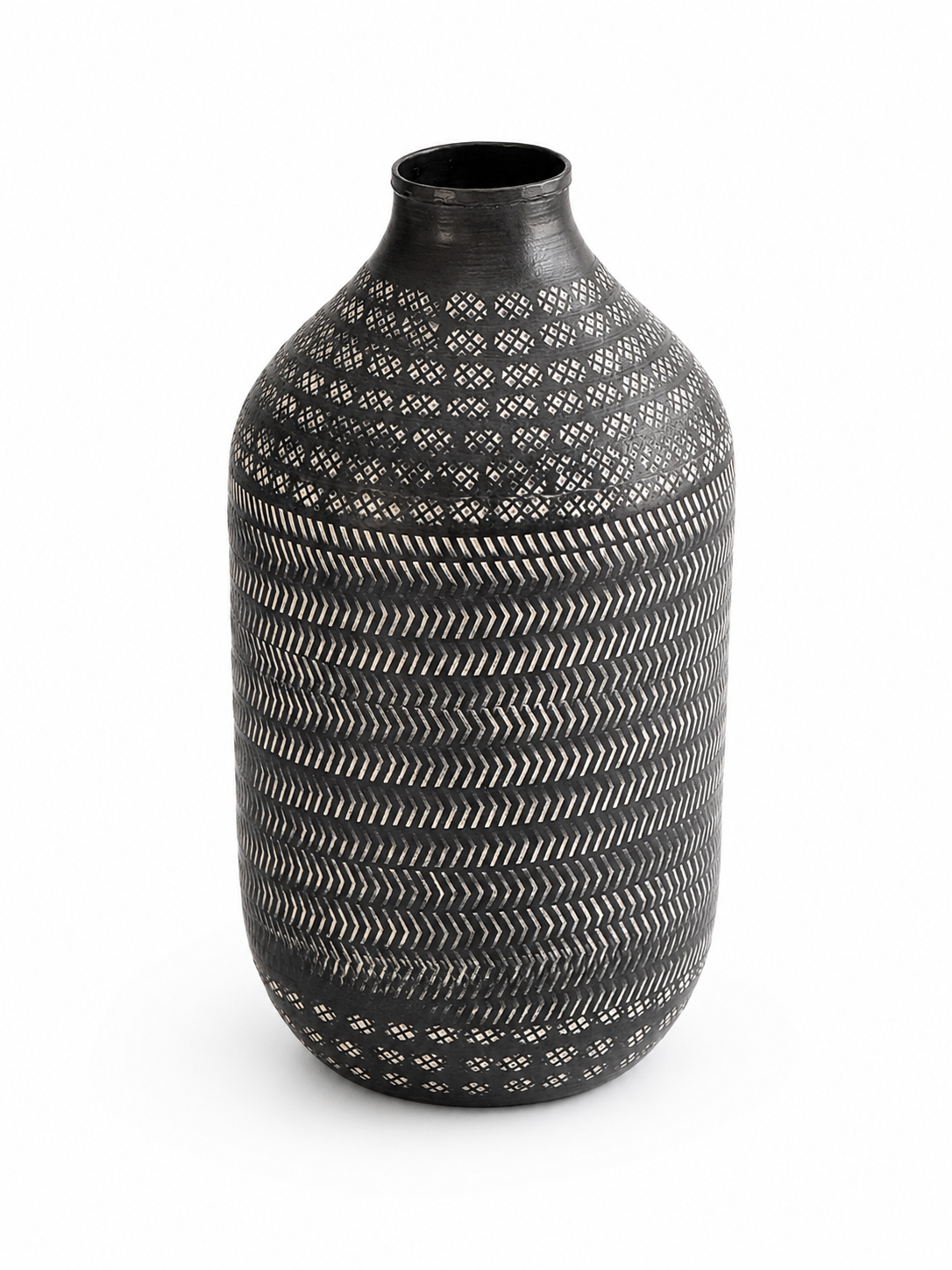 Rustic metal vase - smaller