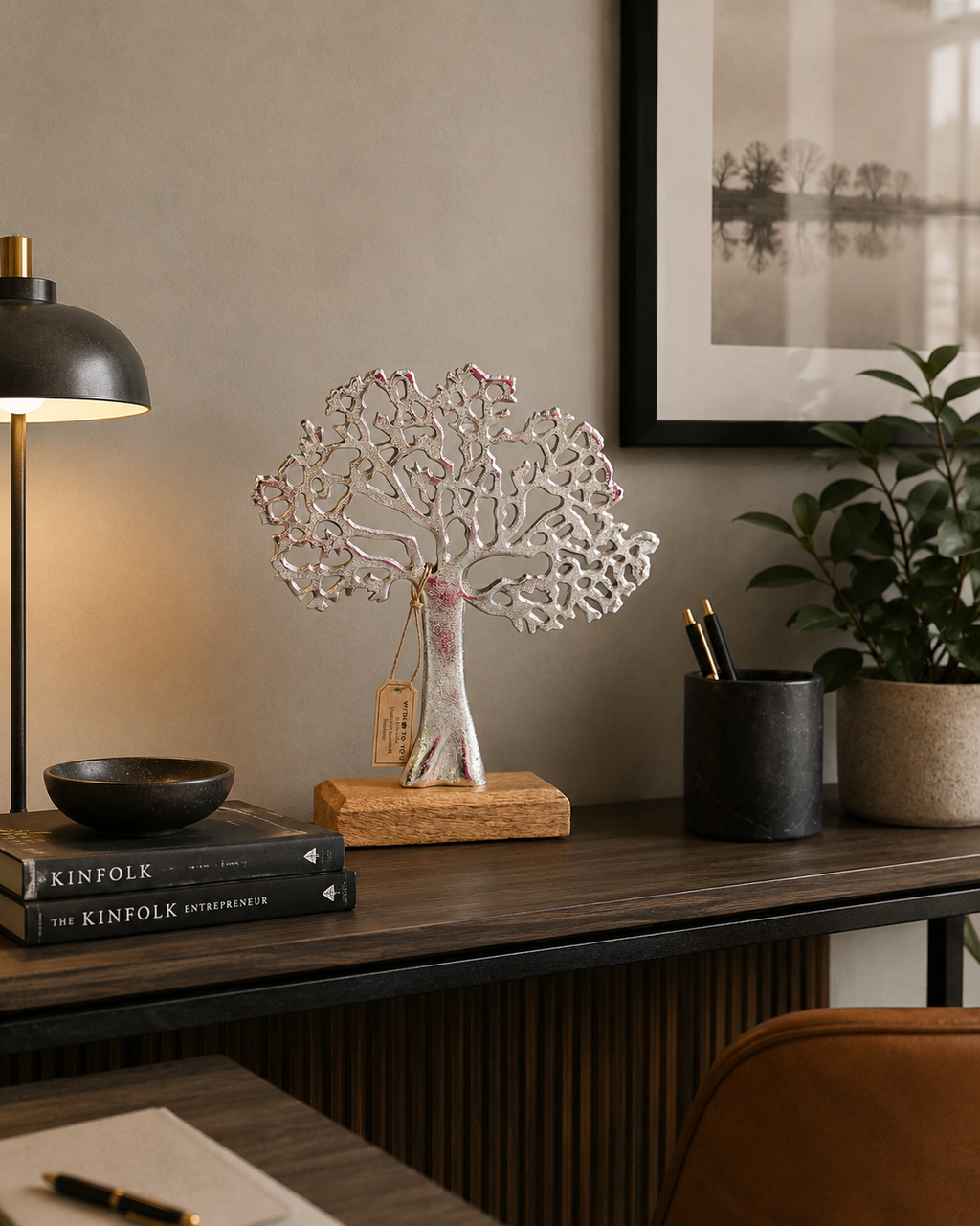 Tree statues - silver