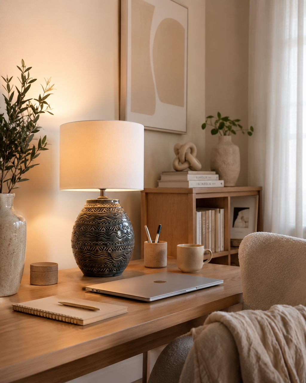 Unique ceramic lampbase