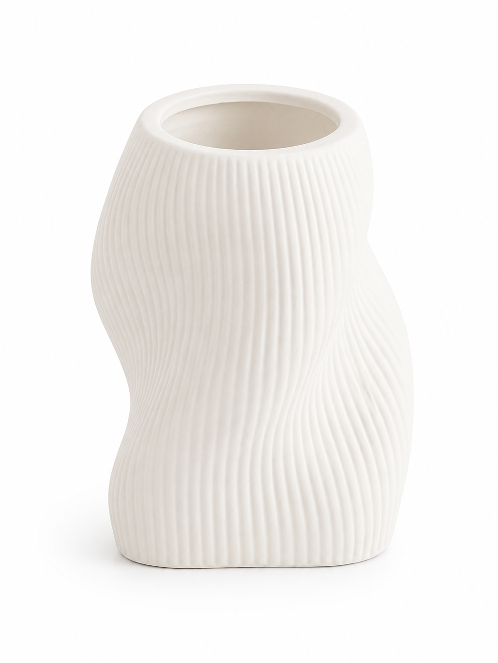 White ceramic vase