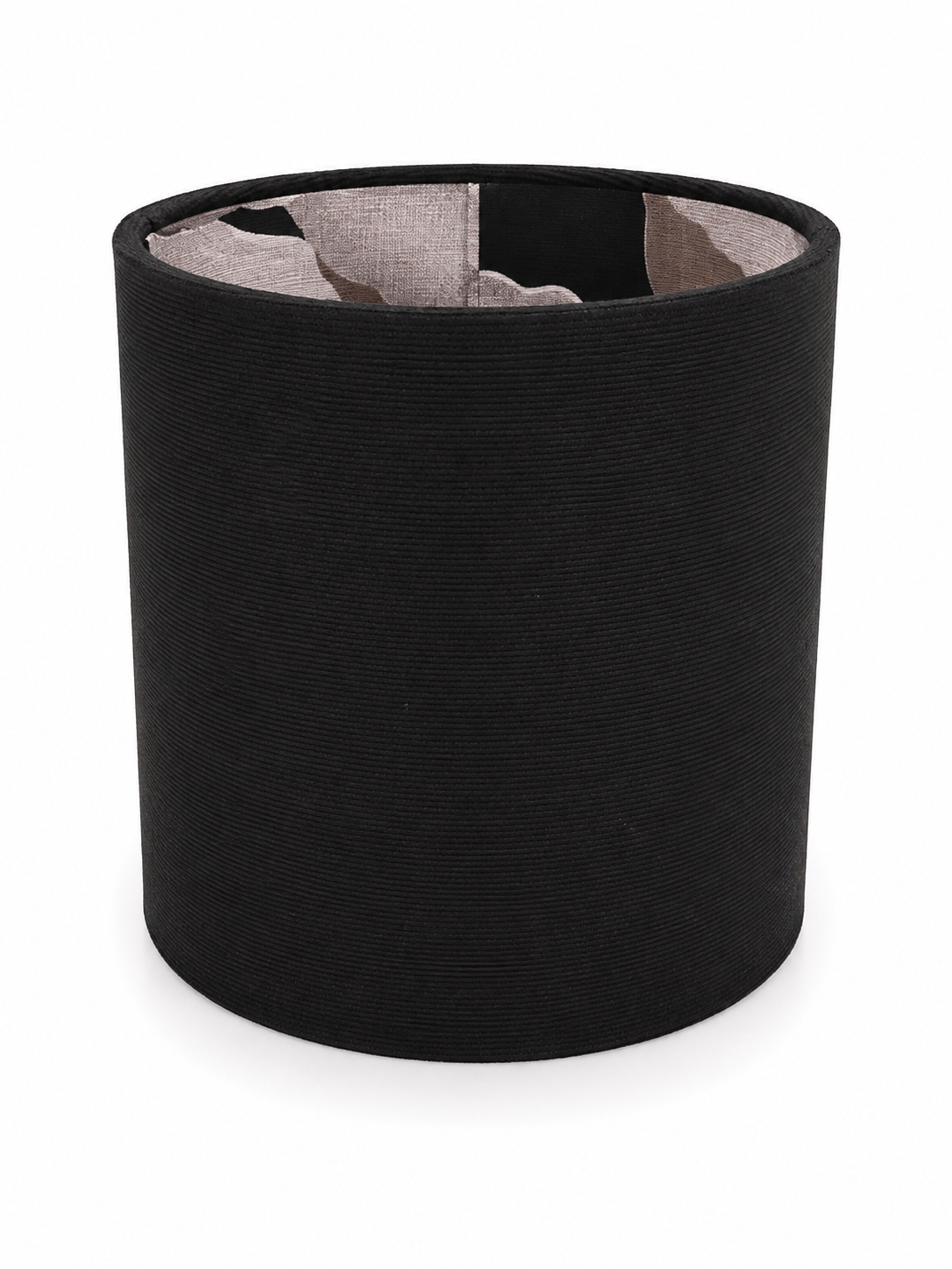 Black Lotus - handmade drum lampshade in pair