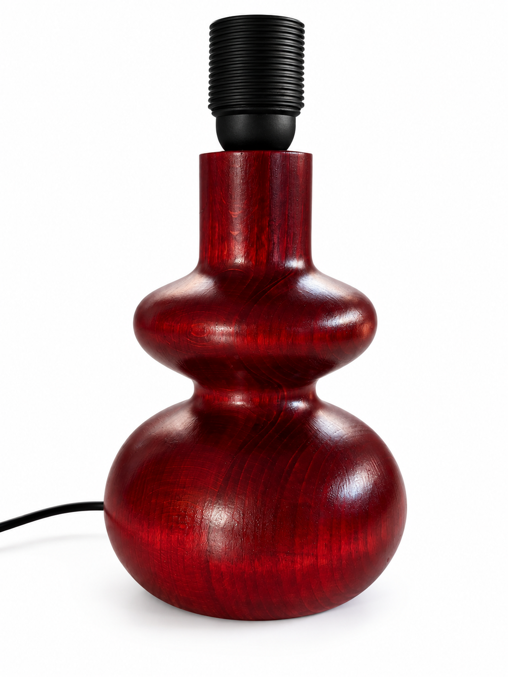 "Femme" Wooden Lamp Base  - Wood stain version