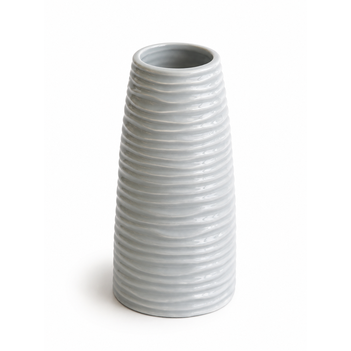 Világosszürke porcelán váza