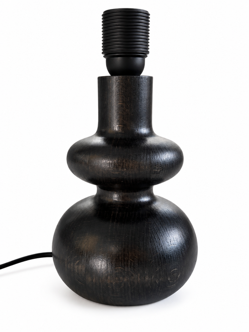 "Femme" Wooden Lamp Base  - Wood stain version