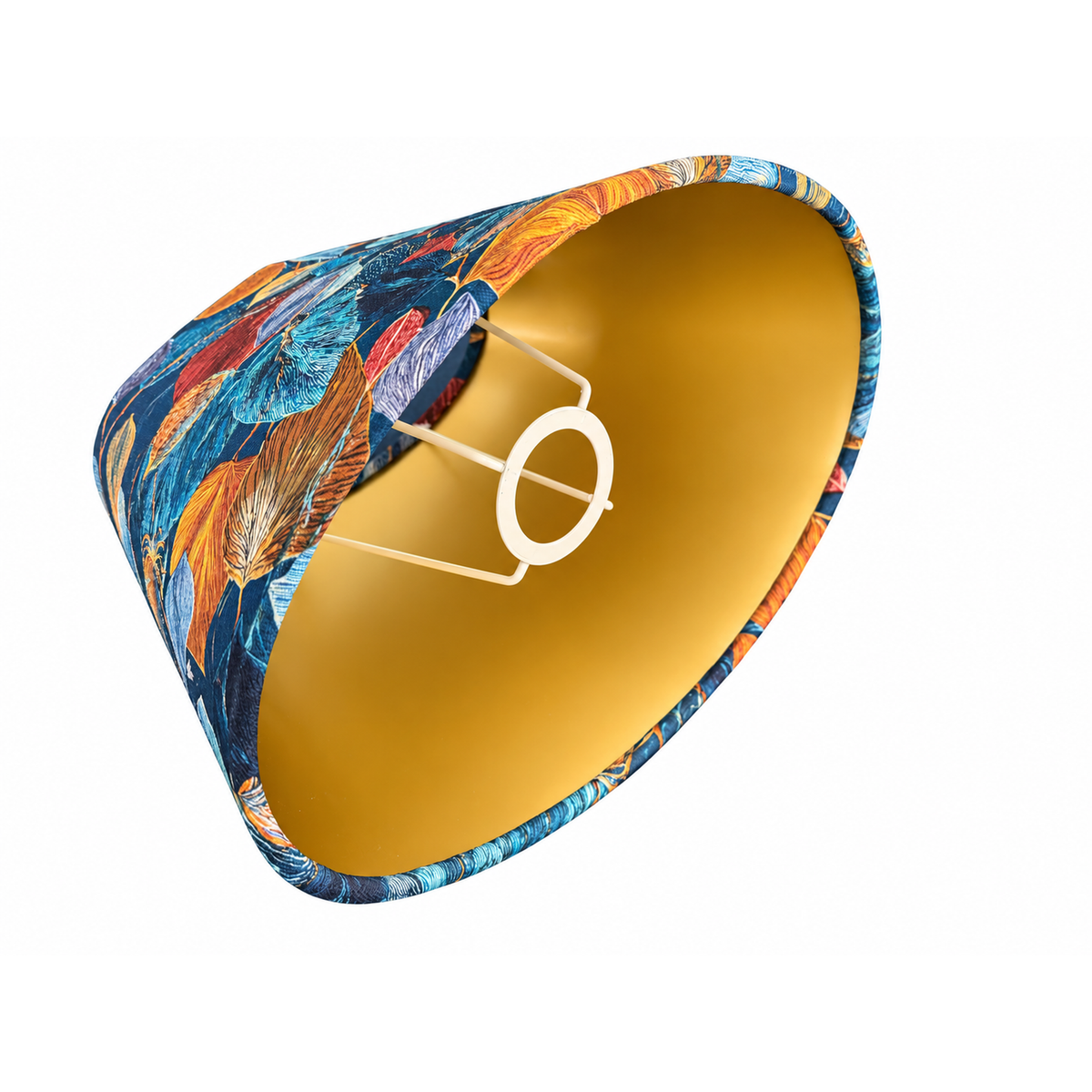 Vibrant autumn - tapered oval lampshade with matte gold lining